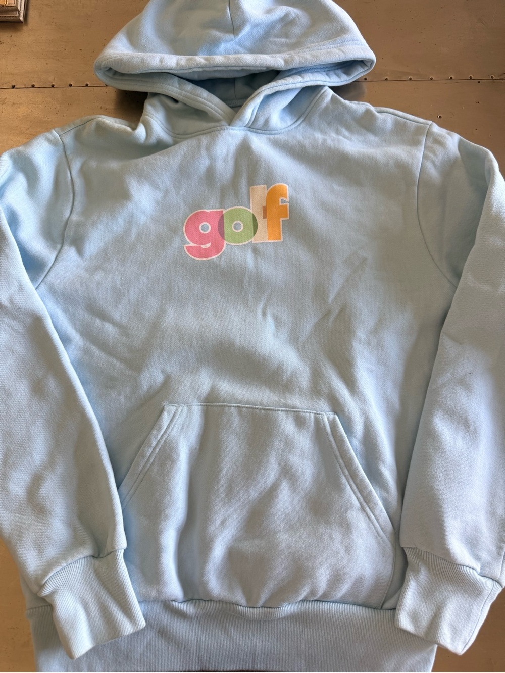 Women’s Small Golf Wang Light Blue 'golf' Logo Hoodie